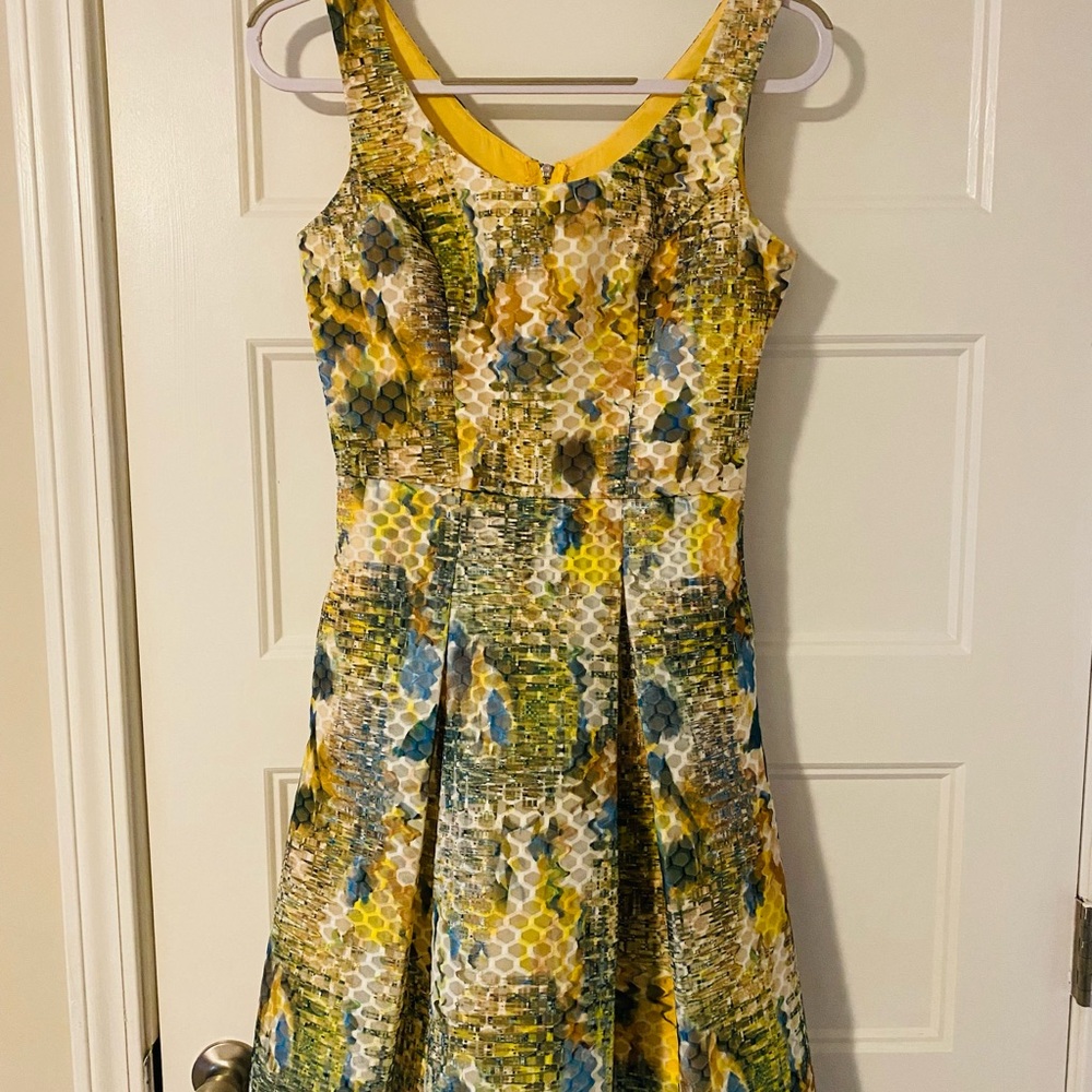 New York & Company Abstract/Mosaic Design Dress